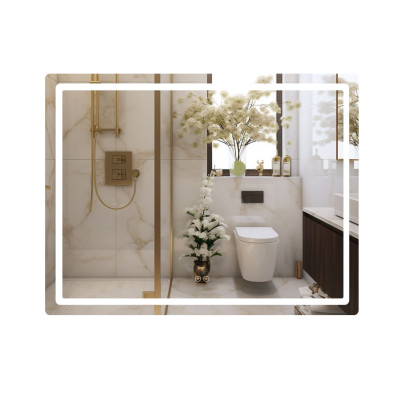 Дзеркало настінне Mideya (MI2) 1200х800 мм, прямокутне, з LED-підсвіткою Touch, антизапотіванням, димером, рег. яскравості Qtap Дзеркало настінне Mideya (MI2) 1200х800 мм, прямокутне, з LED-підсвіткою Touch, антизапотіванням, димером, рег. яскравості Qtap