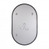 Дзеркало настінне Scorpio (SC1) 500x800 мм, овальне, з LED-підсвіткою Touch, антизапотіванням, димером, рег. темп. кольору (3000-6500K) Black Qtap