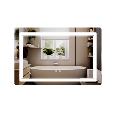 Дзеркало настінне Cardinal (CA2) 800х600 мм, прямокутне, з LED-підсвіткою Touch, антизапотіванням, димером, рег. темп. кольору (3000-6500K), Reverse Qtap Дзеркало настінне Cardinal (CA2) 800х600 мм, прямокутне, з LED-підсвіткою Touch, антизапотіванням, димером, рег. темп. кольору (3000-6500K), Reverse Qtap