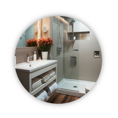 Дзеркало настінне Taurus (TA1) R1000 мм, кругле, з LED-підсвіткою Touch, антизапотіванням, димером