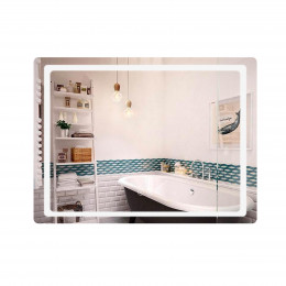 Дзеркало настінне Mideya (MI2) 700х500 мм, прямокутне, з LED-підсвіткою Touch, антизапотіванням, димером Qtap