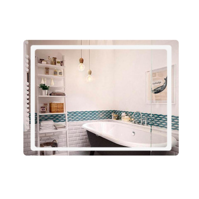 Дзеркало настінне Mideya (MI2) 700х500 мм, прямокутне, з LED-підсвіткою Touch, антизапотіванням, димером Qtap Дзеркало настінне Mideya (MI2) 700х500 мм, прямокутне, з LED-підсвіткою Touch, антизапотіванням, димером Qtap