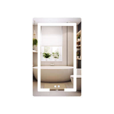 Дзеркало настінне Kubis (KU2) 500х800 мм, прямокутне, з LED-підсвічуванням Touch, антизапотіванням, диммером, рег. яскравості Lidz Дзеркало настінне Kubis (KU2) 500х800 мм, прямокутне, з LED-підсвічуванням Touch, антизапотіванням, диммером, рег. яскравості Lidz