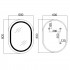 Дзеркало настінне Gemini (GE1) 600х800 мм, овальне, з LED-підсвіткою Touch, антизапотіванням, димером, рег. темп. кольору (3000-6500K), Reverse Qtap