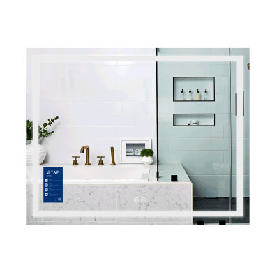 Дзеркало настінне Mideya (MI1) 1000х700 мм, прямокутне, з LED-підсвіткою Touch, антизапотіванням, димером, рег. яскравості Qtap Дзеркало настінне Mideya (MI1) 1000х700 мм, прямокутне, з LED-підсвіткою Touch, антизапотіванням, димером, рег. яскравості Qtap