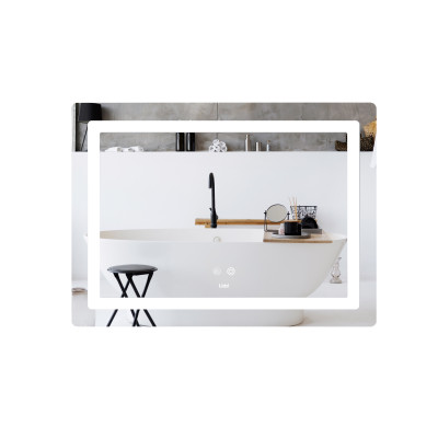 Дзеркало настінне Kubis (KU2) 700х500 мм, прямокутне, з LED-підсвічуванням Touch, антизапотіванням, димером, рег. яскравості Lidz Дзеркало настінне Kubis (KU2) 700х500 мм, прямокутне, з LED-підсвічуванням Touch, антизапотіванням, димером, рег. яскравості Lidz