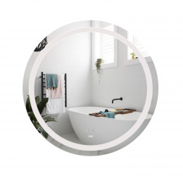 Дзеркало настінне Aria (AR1) R800 мм, кругле, з LED-підсвічуванням Touch, антизапотіванням, диммером, рег. яскравості Lidz