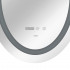 Дзеркало настінне Mideya (MI7) 500х700 мм, овальне, з LED-підсвіткою Touch, антизапотіванням, годинником, димером, рег. яскравості Qtap
