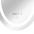 Дзеркало настінне Mideya (MI7) 500х700 мм, овальне, з LED-підсвіткою Touch, антизапотіванням, годинником, димером, рег. яскравості Qtap