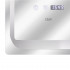Дзеркало настінне Mideya (MI4) 800х600 мм, прямокутне, з LED-підсвіткою Touch, антизапотіванням, годинником, димером, рег. яскравості Qtap