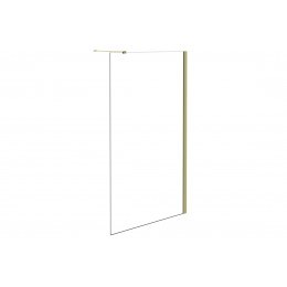 Кабіна walk in ECO-N GOLD 90x195 скло прозоре, профіль і тримач 120 см золото