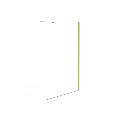 Кабіна walk in ECO-N GOLD 90x195 скло прозоре, профіль і тримач 120 см золото
