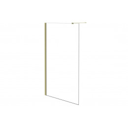 Кабіна walk in ECO-N GOLD 90x195 скло прозоре, профіль і тримач 120 см золото