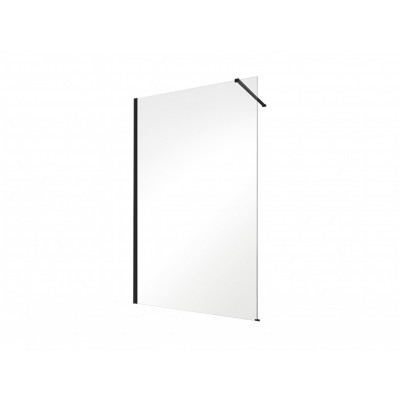 Кабіна walk in ECO-N BLACK 100x195 скло прозоре, профіль чорний мат