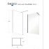 Кабіна walk in ECO-N BLACK 100x195 скло прозоре, профіль чорний мат