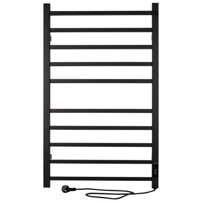 Електрична рушникосушарка настінна Evia, Black 870х530 мм, квадратна, з таймером QTEVIBLA11121S Qtap Електрична рушникосушарка настінна Evia, Black 870х530 мм, квадратна, з таймером QTEVIBLA11121S Qtap