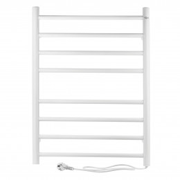 Електрична рушникосушарка настінна Evia, White 710х530 мм, круглий QTEVIWHI11112R Qtap