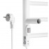 Електрична рушникосушарка настінна Evia, White 710х530 мм, круглий QTEVIWHI11112R Qtap