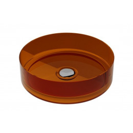 Умивальник на стільницю ENYA Earth Rust 36х36 клік-клак хром