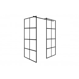 Кабіна walk in EXCEA Black 120x90x190 скло прозоре, чорний профіль Кабіна walk in EXCEA Black 120x90x190 скло прозоре, чорний профіль