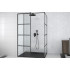 Кабіна walk in EXCEA Black 120x90x190 скло прозоре, чорний профіль Кабіна walk in EXCEA Black 120x90x190 скло прозоре, чорний профіль