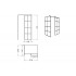 Кабіна walk in EXCEA Black 120x90x190 скло прозоре, чорний профіль Кабіна walk in EXCEA Black 120x90x190 скло прозоре, чорний профіль