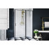 Душові двері Exo-C Black 120x190 прозорі, чорний мат