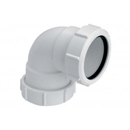 Коліно 90° з гайками d40, 40A-WH