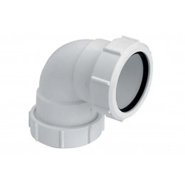 Коліно пластикове 90° d32 з гайками, 32A-WH