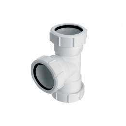 Трійник пластиковий d 32 з гайками 32E-WH