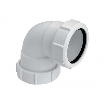 Коліно 90° з гайкою d32, 32C-WH