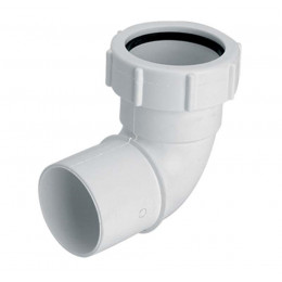 Коліно 90° з гайкою d40, 40C-WH