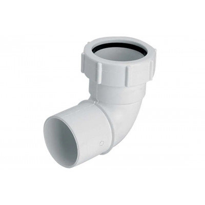 Коліно 90° з гайкою d50, 50C-WH