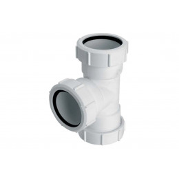 Трійник пластиковий d40 з гайками 40E-WH