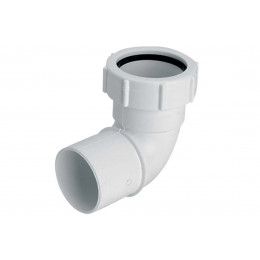 Коліно 90° з гайкою d50, 50C-WH