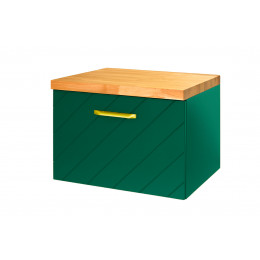 Тумба під умивал.без стільниці FLOO 60 P 60x50x40 +сифон, зол. ручка,візерунок справа,зелена