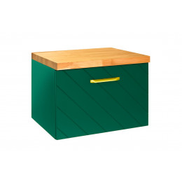 Тумба під умивал.без стільниці FLOO 60 L 60x50x40 +сифон, зол. ручка, візерунок зліва, зелена Тумба під умивал.без стільниці FLOO 60 L 60x50x40 +сифон, зол. ручка, візерунок зліва, зелена