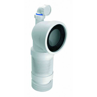 Коліно для унітазу 90 з гофротрубою з відводом WC-CON8FD Коліно для унітазу 90 з гофротрубою з відводом WC-CON8FD