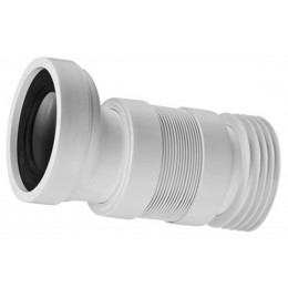 Коліно-підключення еластичне до WC зміщене на 20 мм з ущільненням L-110 мм WC-CON4F