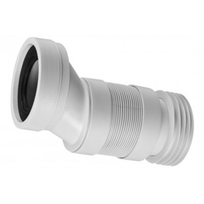 Коліно-підключення еластичне до WC зміщене на 40 мм з ущільненням L-110 мм WC-CON4AF Коліно-підключення еластичне до WC зміщене на 40 мм з ущільненням L-110 мм WC-CON4AF