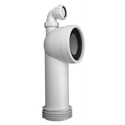 Коліно-підключення до WC довге 275мм під кутом 90, вихід 40 мм WC-CON8D