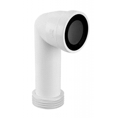 Коліно для унітазу під кутом 90 з ущільненням L-236mm WC-CON8E
