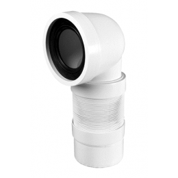 Коліно для унітазу під кутом 90 розтяжна труба L-265-540 mm WC-CON9F Коліно для унітазу під кутом 90 розтяжна труба L-265-540 mm WC-CON9F