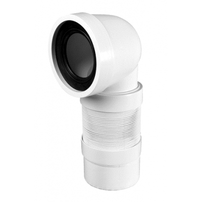 Коліно для унітазу під кутом 90 розтяжна труба L-265-540 mm WC-CON9F