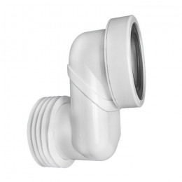 Патрубок пластиковий каналізаційний короткий 160 мм / ексцентричний зсув 180 мм з фланцевою прокладкою WCLO-18