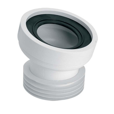 Коліно для унітазу під кутом 14 з ущільнювачем L-125 mm HC39
