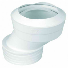 Коліно каналізаційне для унітаза MAC4A-EXS еластичне ексцентрик 40 мм з ущільнювачем