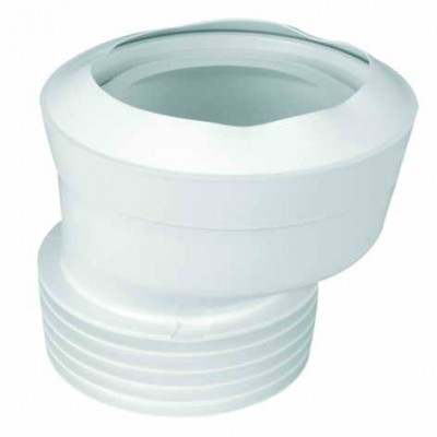 Коліно каналізаційне для унітазу MAC1F-EXS: еластичне ексцентрик 20 мм з ущільнювачем Коліно каналізаційне для унітазу MAC1F-EXS: еластичне ексцентрик 20 мм з ущільнювачем