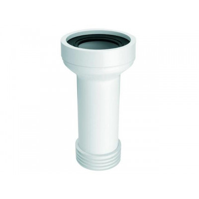 Коліно-підключення до WC L-260 mm з ущільнювачем (довге) WC-CON2B Коліно-підключення до WC L-260 mm з ущільнювачем (довге) WC-CON2B