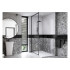 Кабіна walk in ICON Black 100x200-260 скло прозоре, профіль чорний мат